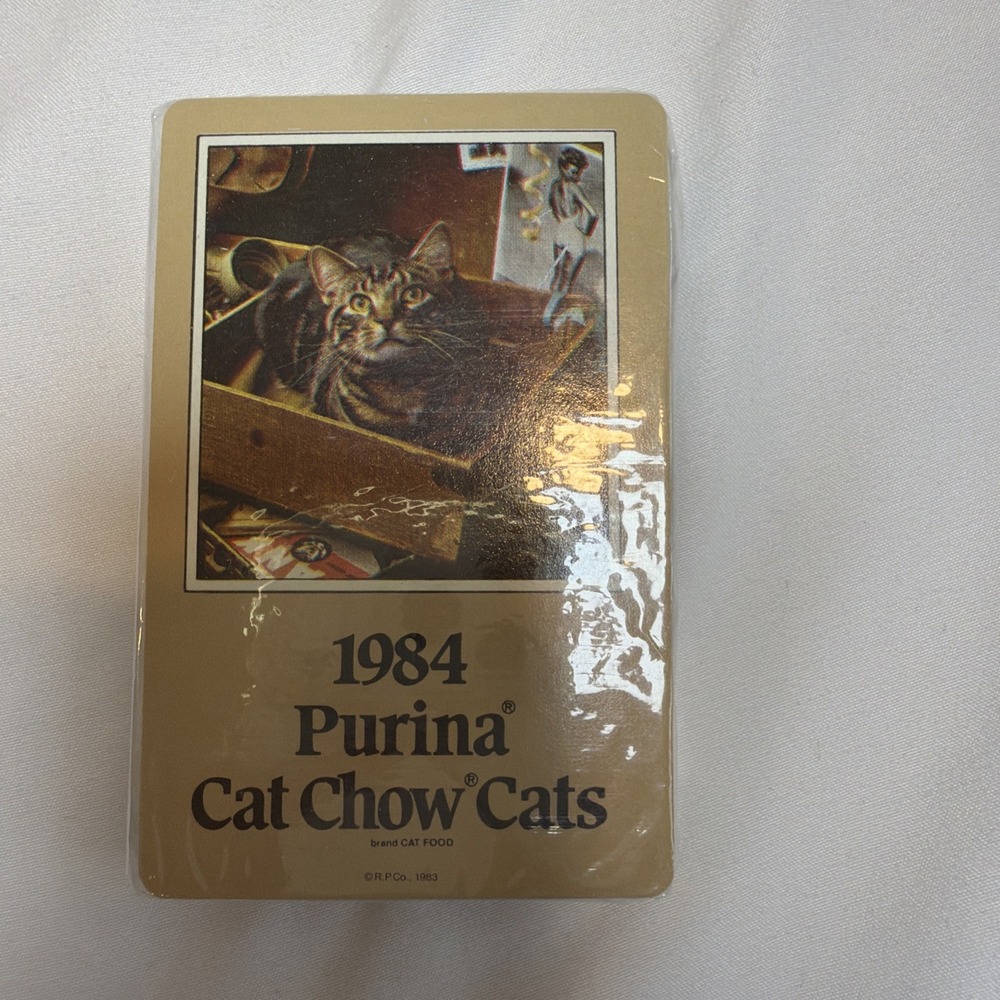Stardust Playing Cards 1984 Purina Cat Chow Cats Food Factory Sealed Deck